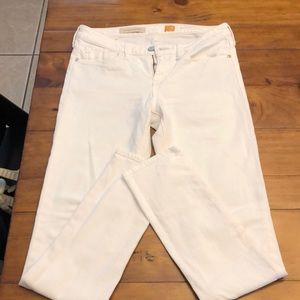 Pilcro and the Letterpress Stet white jeans